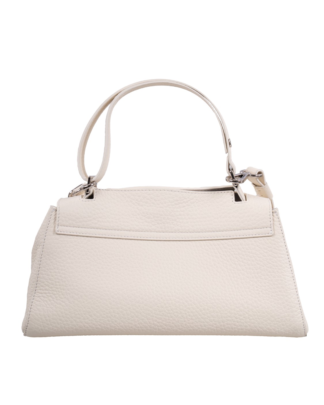 shop ORCIANI  Borsa: Orciani borsa Sveva Longuette Sense in pelle con tracolla.
Dimensioni: 34cm x 18cm x 14cm.
Tre tasche interne, di cui una con zip.
Chiusura con patta con bottone magnetico.
Apertura a scomparsa sulla parte alta della patta, tracolla di servizio regolabile e rimovibile.
Dettagli in pelle martellata, finitura palladio.
Composizione: 100% Pelle.
Fabbricata in Italia.. B02159 SOF-BIANCO number 3383664